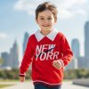 ny red Boys Knitted Collar Jumper (3-12Y)