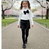 short black Girls Sequin Bow Top & Skirt Set (2-12Y)