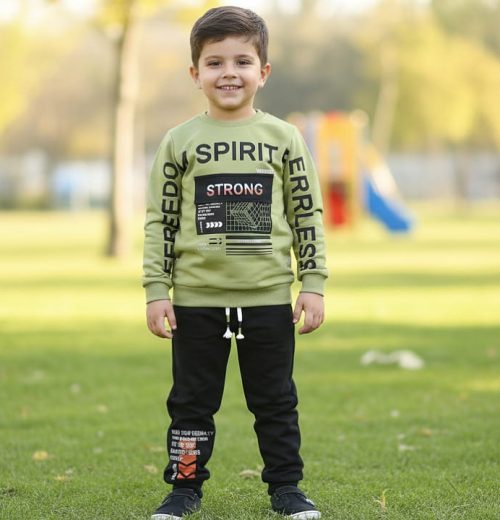 Boys Two Piece "STRONG SPIRIT" Tracksuit (3-6Y)