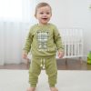 teddy t green Baby Boys Two Piece Check Teddy Tracksuit (6-24M)