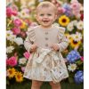 baby purse beige Baby Girls Full Sleeve Floral Dress with Purse (6-36M)