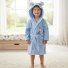 bath gown blue Boys Teddy Bear Hooded Bath Gown (1-4Y)