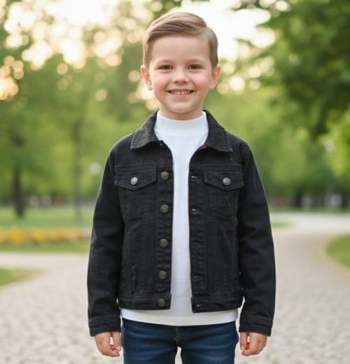 Kids Buttoned Denim Jacket  (2-12Y)
