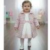 coat set Baby Girls Two Piece Bow Dress & Dogtooth Coat Set (9-24Y)