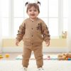 leopard set Baby Girls Two Piece Leopard Trim Tracksuit (6-24M)