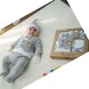 mini grey2 Baby Boys Five Piece Polka Dot Teddy Embossed Boxed Gift Set