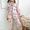 panda pyjamas Girls Panda Cherry Print Buttoned Pyjamas (4-12Y)