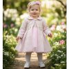 pola pink Baby Girls Two Piece Polka Dot Long Jacket Party Dress Headband (6-24M)