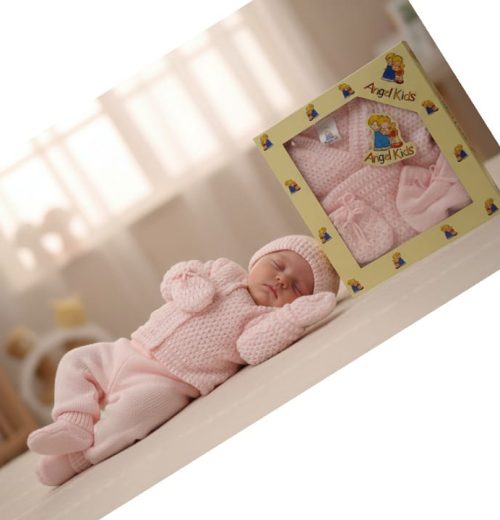 Baby Girls Five Piece Knitted Boxed Gift Set