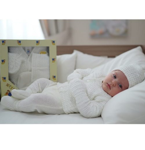 Baby Girls Five Piece Knitted Boxed Gift Set
