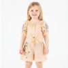 1103 Girls Two Piece Floral Tie Up Top & Shorts Set (2-5Y)