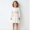 5959 white Girls Crochet Patchwork Chiffon Dress with Purse (2-5Y)
