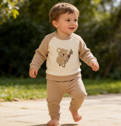 Baby Boys Two Piece Koala Embossed Tracksuit (9-24M)