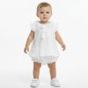 al4 Baby Girls Two Piece Anglaise Collar Bow Dress & Panties Set (9-24M)