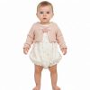 al9 Baby Girls Two Piece Heart Print Romper & Cardigan Set (3-12M)