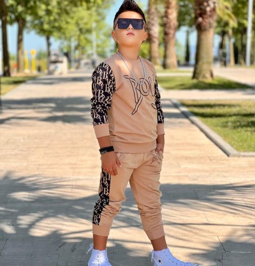 Boys Two Piece "BOY" Multi Print Tracksuit (4-12Y)