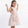 coco 2 Girls Stripe Frilly Sleeve Double Bow Cotton Dress with Purse (2-5Y)