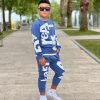 real blue Boys Two Piece "REAL G" Printed Tracksuit (4-12Y)