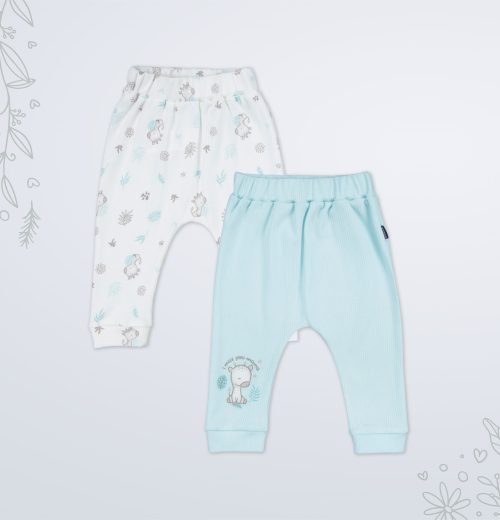 Babies Pack of 2 Giraffe Print Bottoms (3-18M)