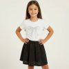ch8 black Girls Two Piece Diamante Bow Top & Diamante Skirt Set (4-12Y)