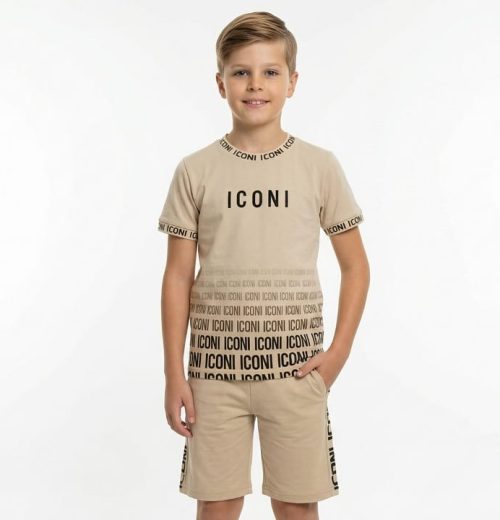 Boys ICONI Full Print T-Shirt & Shorts Set (4-14Y)