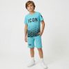 icon1 blue Boys ICONI Full Print T-Shirt & Shorts Set (4-14Y)