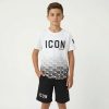 icon1 white Boys ICONI Full Print T-Shirt & Shorts Set (4-14Y)