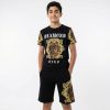 icon2 black Boys Diamond Club Tiger Print T-Shirt & Shorts Set (4-14Y)