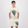 icon3 beige Boys iconi Multi Print T-Shirt & Shorts Set (4-14Y)