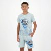 icon3 blue Boys iconi Multi Print T-Shirt & Shorts Set (4-14Y)