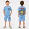 icon5 blue Boys London Bear T-Shirt & Shorts Set (4-14Y)
