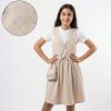 it1 beige Girls Full Diamante Attached Waistcoat Dress with Purse (4-14Y)