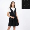 it1 black Girls Full Diamante Attached Waistcoat Dress with Purse (4-14Y)