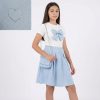 it2 blue Girls Heart Diamante Bow Dress with Purse (4-14Y)