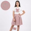 it2 pink Girls Heart Diamante Bow Dress with Purse (4-14Y)