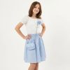 it3 blue Girls Anglaise Pinstripe Dress with Purse (4-14Y)