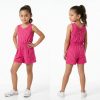 19214 Girls Heart Glitter Print Play Suit (3-6Y)