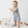 88515 GREY Baby Boys Two Piece Buttoned Shirt & Shorts Set (3-18M)