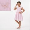 COTTON 6 Girls Embroidered Butterfly Sequin Cotton Dress (2-7Y)