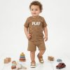 DON2 BROWN Baby Boys Two Piece "PLAY" Embossed Printed Short Set (9-24M)