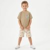 DON4 BEIGE Boys Two Piece Graffiti Print T-Shirt & Shorts Set (2-6Y)