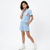 JK1 BLUE Girls Two Piece Sequin Pocket Short Set (4-14Y)