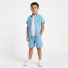 chn1 sky Boys Three Piece Shirt, T-Shirt & Shorts Set (2-8Y)