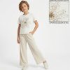 co2 gold Girls Two Piece Diamante Flower T-Shirt & Culottes Set (4-7Y)