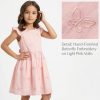 cotton 7 Girls Embroidered Butterfly Sequin Cotton Dress (2-7Y)