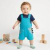 dino 1 Baby Boys Two Piece Dinosaur Dungarees & T-Shirt Set (6-24M)
