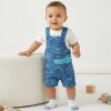 dino 2 Baby Boys Two Piece Dinosaur Dungarees & T-Shirt Set (6-24M)