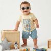 expolre Baby Boys Two Piece "Never Stop Exploring" T-Shirt & Shorts Set with Sunglasses (3-18M)