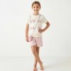 fr2 pink Girls Multi Bow T-Shirt & Shorts Set with Purse (4-14Y)