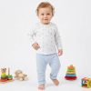 haf2 Baby Boys Two Piece Cotton Teddy Bear Top & Bottoms Set (3-18M)